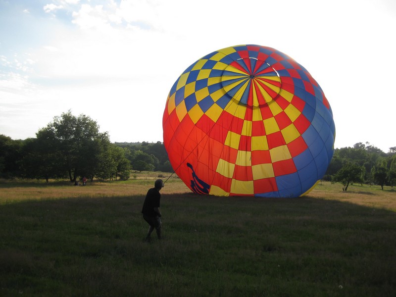 vol en montgolfiere proche du camping